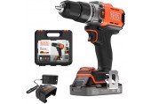 Black & Decker BCD383D1XK Vŕtací skrutkovač s príklepom (45Nm/18V/1x2,0Ah), kufor
