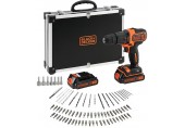 Black & Decker BDCHD18BAFC Aku príklepová vŕtačka (40Nm/18V/2x1,5Ah), kufor +príslušenstvo