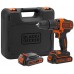 Black & Decker BDCHD18KB Aku príklepová vŕtačka (40Nm/18V/2x1,5Ah), kufor