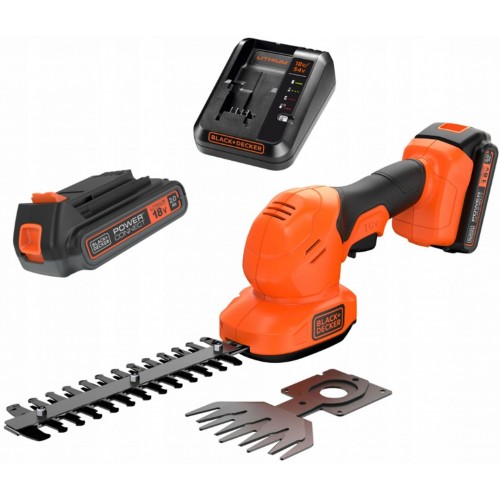 Black & Decker BCSS18D1 PowerConnect nožnice na živý plot, trávu, kríky (18V/1x2,0Ah)