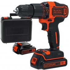 Black & Decker BDCHD18KB Aku vŕtačka s príklepom (2x1,5Ah/18V) kufor