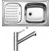 BLANCO set FLEX MINI drez nerez 780 x 435 mm + TIVO batéria chróm