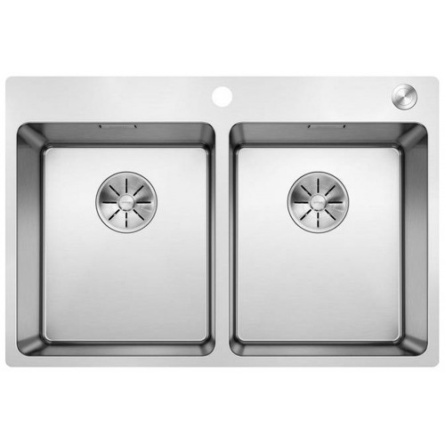 BLANCO ANDANO 340/340 IF / A Infini Nerez hodvábny lesk s excentrom PushControl 525248