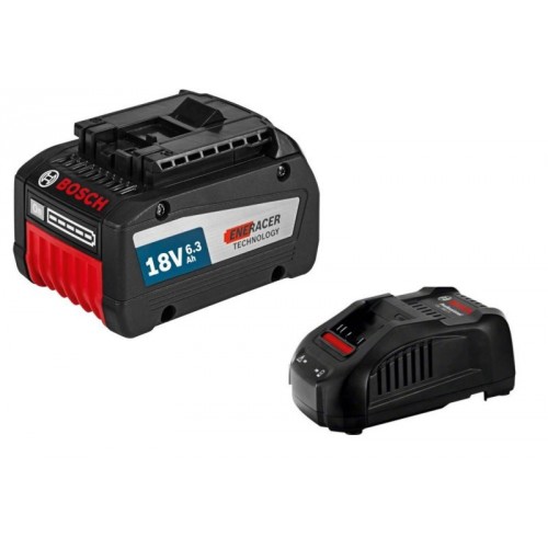 BOSCH GBA 18 V 6,3 Ah Akumulátor 2ks +nabíjačka GAL 1880 CV, 1600A00R1E