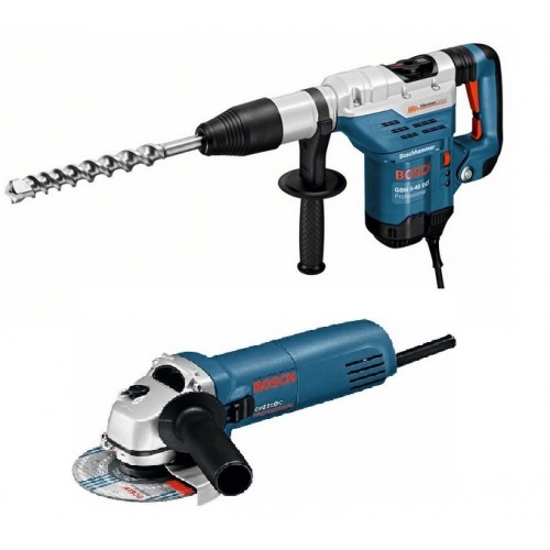 BOSCH GBH 5-40 DCE vŕtacie kladivo SDS-Max+Uhlová brúska GWS 850 C 0615990H2V