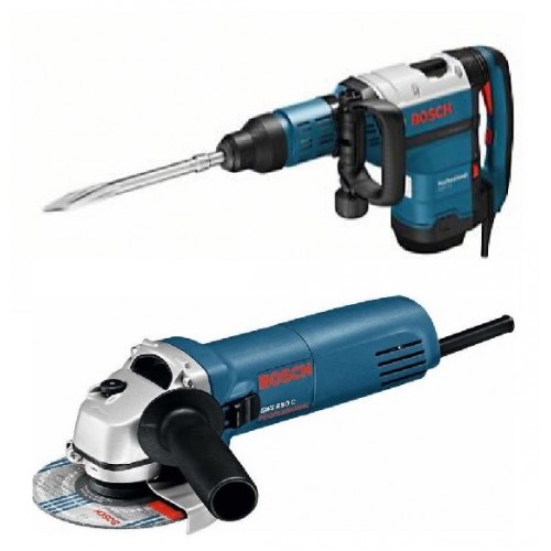 BOSCH GSH 7 VC Sekacie kladivo SDS MAX+Uhlová brúska GWS 850 C 0615990H31