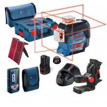 BOSCH GLL 3-80 C Líniový laser + LR 7 Prijímač laserového lúča+BM 1 Uni držiak 0601063R05