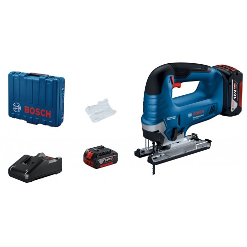 BOSCH GST 185-LI Akumulátorová priamočiara píla, 2x 4,0 Ah, GAL 18V-40, kufor 06015B3024