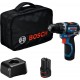 BOSCH GSB12V-32 PROFESSIONAL Aku příklepový šroubovák, 2x 12V/2,0Ah, taška 06019G9503