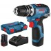 BOSCH GSR 12V-35 FC Aku vŕtací skrutkovač, L-BOXX, 2x aku 3,0 Ah, kľučovadlo 06019H3001