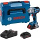BOSCH GDS 18V-450 PC Aku rázový uťahovač, L-BOXX, GAL 18-40, 2x 4.0Ah 06019K4102