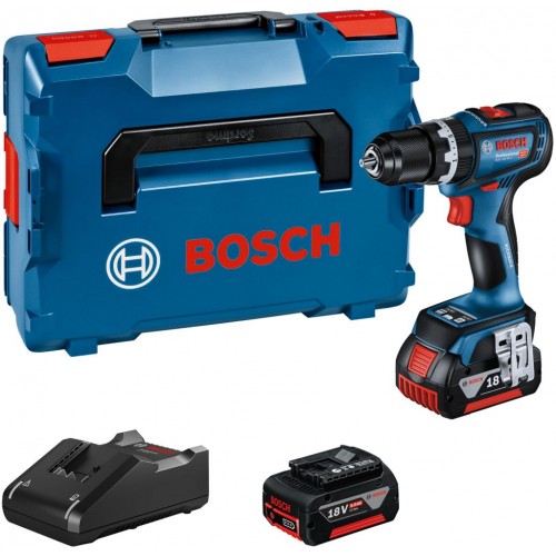 BOSCH GSB 18V-90 C PROFESSIONAL Príklepový vŕtací skrutkovač, 2x 5.0Ah, L-BOXX 06019K6106
