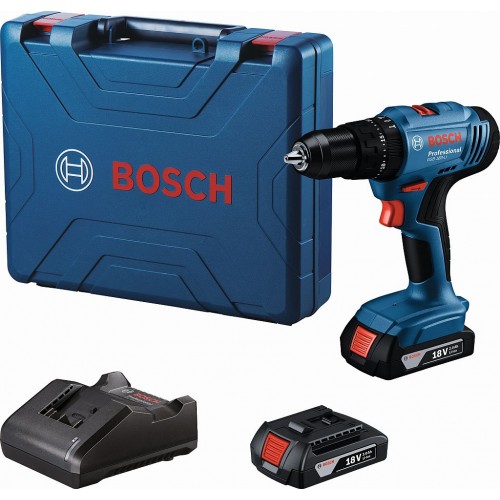 BOSCH GSB 183-LI PROFESSIONAL Aku príklepový vŕtací skrutkovač, 2x 2,0 Ah 06019K9100