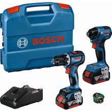 BOSCH Kombinovaná súprava GSR 18V-90 C + GDR 18V-220 C (2× 4.0Ah) 06019L6023