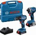 BOSCH GDR 18V-215 + GSR 185-LI (2× 2,0 Ah + GAL 18V-20 + kufor) 06019N2023