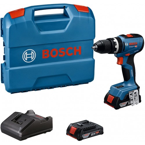 BOSCH GSB 18V-65 PROFESSIONAL Príklepová vŕtačka, 2x 2.0Ah, L-Case 06019N3100