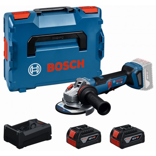 BOSCH GWS18V-11PS PROFESSIONAL uhlová brúska, 2× 5,0 Ah, L-BOXX 06019N4302