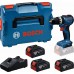 BOSCH GSB18V-52 PROFESSIONAL Aku příklepový uťahovač, 3x 5,0Ah, L-BOXX 06019S0128