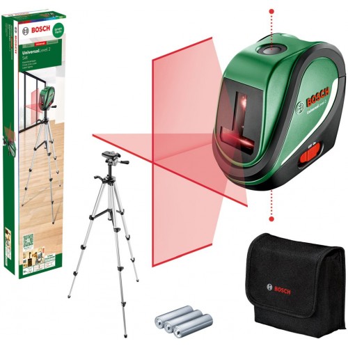 BOSCH UniversalLevel 2 Krížový čiarový laser + Hliníkový statív 0603663803