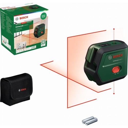 BOSCH UniversalLevel 2 Krížový čiarový laser s funkciou vynášania zvislíc 0603663F00