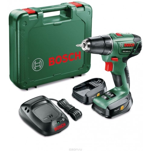 BOSCH PSR 1440 LI-2 Akumulátorový vŕtací skrutkovač (2x aku ) 06039A3021