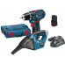 BOSCH GSR 12V-15 Aku vŕtací skrutkovač + GAS 18V Aku vysávač 0615990GE3