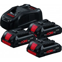 BOSCH Starter Set (3x ProCORE18V 4.0Ah 1x GAL 1880CV PROFESSIONAL) 0615990N2G
