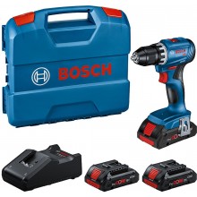 BOSCH GSR 18V-45 PROFESSIONAL Vŕtací skrutkovač, 3 x 4,0 Ah, L-case 0615A5002N