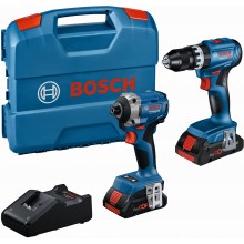 BOSCH PROFESSIONAL 18 V súprava 2 ks náradia: GSB + GDR + 2× 4,0Ah + GAL 0615A50069