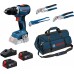 BOSCH GSR 18V-65 PROFESSIONAL Aku vŕtací skrutkovač, 3 inštalatérske kliešte 0615A5007J