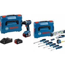 BOSCH GSR 18V-65 PROFESSIONAL Aku vŕtací skrutkovač, 19 dielna sada náradia 0615A5007K