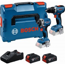 BOSCH PROFESSIONAL 18 V súprava 2 ks: GSR + GDR + 2× GBA 5.0 Ah + GAL 18V-40 0615A50090