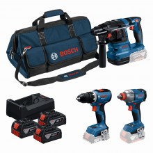 BOSCH GSR+GDX+GBH+3x5,0Ah+GAL 12V/18V-80 Professional 18 V súprava 3 ks náradia 0615A50093
