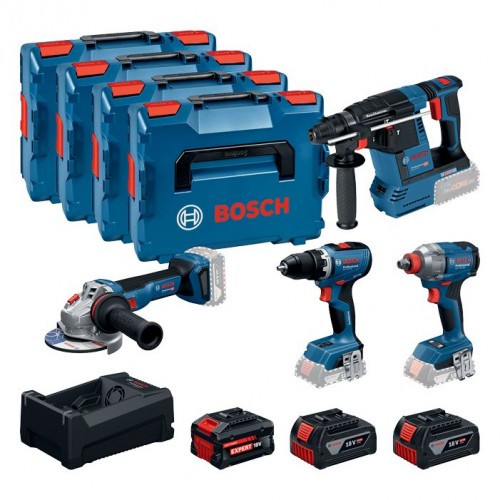 BOSCH PROFESSIONAL GSR18V-65+GDX18V-285+GBH18V-26+GWS18V-11,1x5,5Ah,2x5Ah 0615A500BJ BOSCH PROFESSIONAL GSR18V-65+GDX18V-285+GBH18V-26+GWS18V-11,1x5,5Ah,2x5Ah 0615A500BJ