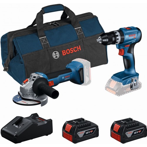 BOSCH PROFESSIONAL GSB 18V-45+GWS 18V-8+(2x GBA 4.0Ah,GAL 18V-40, brašna) 0615V0001Y