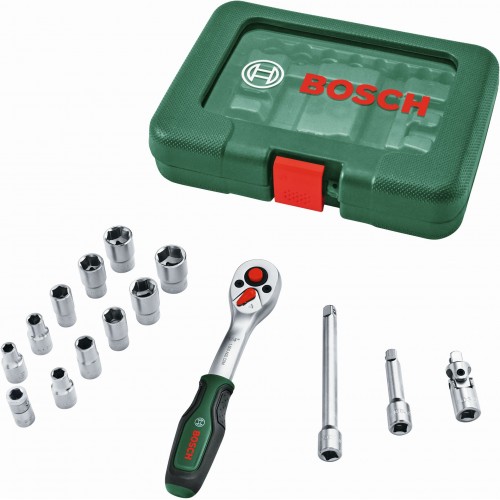 BOSCH 15-dielna račňová súprava 1/4” 1600A03EG1