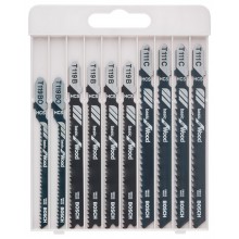 BOSCH 10-dielna sada pílových listov do priamočiarych píl Basic for Wood 2607010629