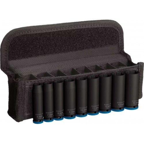 BOSCH Sada PRE Impact Socket Set, 1”, hlboké, 9 ks 2608003035
