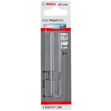 BOSCH Skrutkovitý vrták HSS PointTeQ 1,0 x 12 mm, 2ks 2608577153