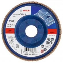 BOSCH Lamelový brúsny kotúč X431, Standard for Metal, 115 mm, 22,23 mm, 120 2608601273