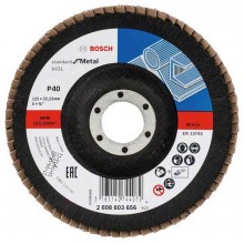 BOSCH Lamelový brúsny kotúč X431, Standard for Metal, 125 mm, 22,23 mm, 40 2608603656