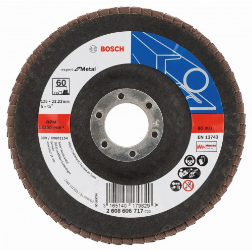 BOSCH Expert for Metal Lamelový brúsny kotúč X551, 125x22,23mm, 60, 2608606717