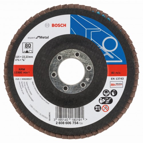 BOSCH Expert for Metal Lamelový brúsny kotúč X551, 115x22,23mm, 80, 2608606754 BOSCH Expert for Metal Lamelový brúsny kotúč X551, 115x22,23mm, 80, 2608606754