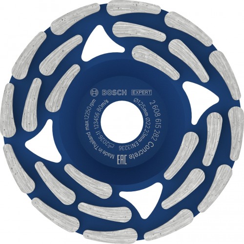 BOSCH Diamantová brúsna hlava EXPERT Concrete 125 × 22,23 × 5 mm 2608615282