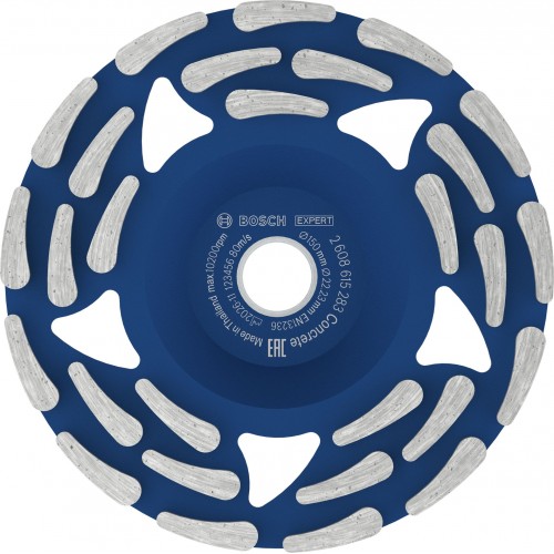 BOSCH Diamantová brúsna hlava EXPERT Concrete 150 × 19/22,23 × 5 mm 2608615283