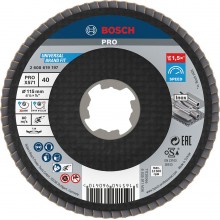 BOSCH Lamelový brúsny kotúč PRO X571, zalomený, 115 mm, G40, X-Lock 2608619197