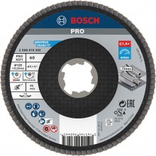 BOSCH Lamelový brúsny kotúč PRO X571, zalomený, 125 mm, G60, X-Lock 2608619202