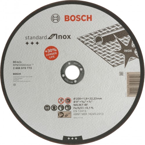 BOSCH Rezací kotúč PRO Stainless Steel and Metal, 230 × 1,9 × 22,23 mm 2608619773