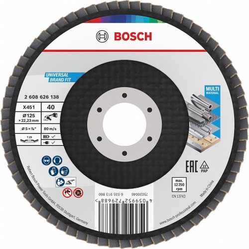 BOSCH Lamelový brúsny kotúč X451, 125 × 22,23 mm, G40, T29 2608626138