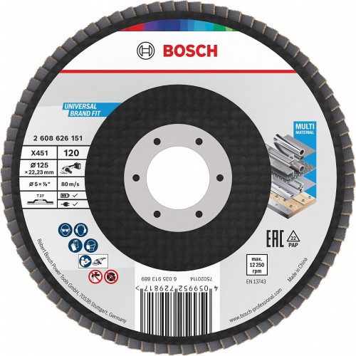 BOSCH Lamelový brúsny kotúč X451, 125 × 22,23 mm, G120, T27 2608626151